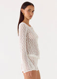 Selina Long Sleeve Top Ivory