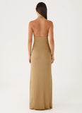 Cassira Shimmer Maxi Dress - Shimmer Gold