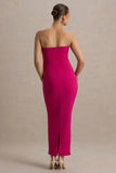 Juniper Hot Pink Strapless Maternity Maxi Dress