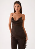 Melisana Cowl Top - Chocolate