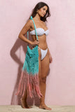 Flamenco Blue Pink Ombre Crochet Tye Dye Bag