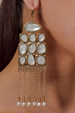 Annika Horizontal Resin Drop Earrings Gold