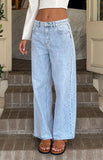 Shes Yours Light Wash Denim Wide Leg Boyfriend Jeans