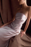 Cedar Strapless Satin Maxi Dress Soft Pink