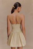 Janis Cotton Frill Mini Dress Nude