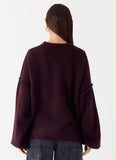 Jack Oversized Knit Sweater Plum