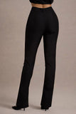 Wonder Woman Black High Waist Tailored Trousers With Hem Split