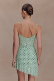 Zahra Diamante Cowl Mini Dress Mint