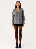 Frawley Cable Knit Cardigan Grey