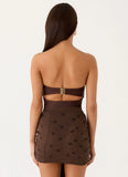 Deia Beaded Sarong Chocolate