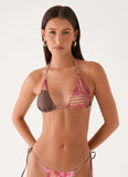 Mommae Halter Bikini Top Jungle Grove