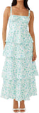 Women Floral Maxi Dress Sleeveless Bow Back Tiered Boho Flowy Long Dresses Summer Fall