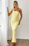 Arizona Yellow Crepe Maxi Dress