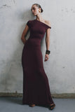 Tamsin Short Sleeve Modal Maxi Dress Mahogany