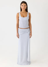 Romana Maxi Skirt - Misty Blue