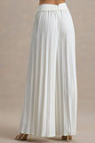Eclipse Cream Pleated Wide Leg Trousers