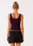 No Signal Knit Top Plum
