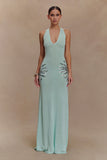 Ellington Knit Maxi Dress With Sequin Lagoon