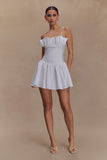 Janis Cotton Frill Mini Dress White