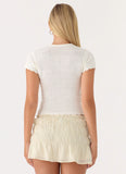 Kerrigan Knit Top White