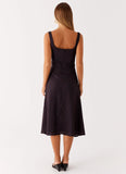 Rowyn Midi Dress Black Polka Dot