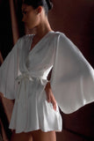 Sterling Satin Bridal Robe Ivory