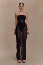 Aoife Mesh Maxi Skirt Black