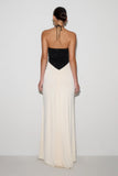 Hien Sequin Halter Maxi Dress Black Ivory
