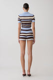 Philly Stripe Knit Short Chocolate Blue