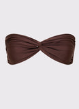 Delta Bandeau Bikini Top Brown
