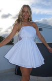 Declynn White Strapless Mini Dress