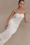 Samantha Crochet Midi Dress With Flowers Ivory