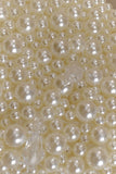 Amara Pearl Teardrop Beaded Bag White