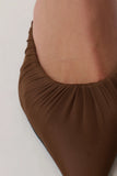 Bao Mesh Pointed Heel Chocolate