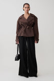 Alden Short Trench Jacket Chocolate