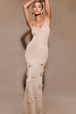 Suki Metallic Knit Maxi Dress Gold