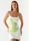 Deimia Knit Mini Dress - White