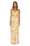 Inara Yellow Bloom Ruffle Maxi - PRE ORDER