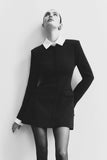 Gretchen Suiting Mini Dress Black
