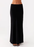 Michaella Chiffon Maxi Skirt Black