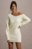 Terra Cream Faux Mohair Oversized Mini Dress