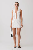Tessa Broderie Mini Skirt White