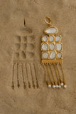 Annika Horizontal Resin Drop Earrings Gold