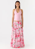 Roll Out Halter Top Petal Pink