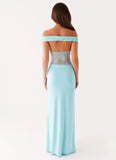 Infatuation Lace Maxi Dress Turquoise