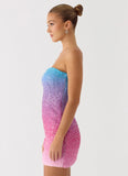 Step Closer Sequin Knit Mini Dress Disco Ombre