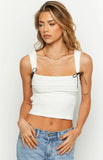 Vida White Bow Top