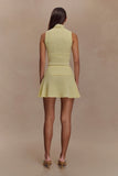 Indy Pointelle Knit Mini Skirt Lemon
