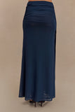 Arna Mesh Maxi Skirt Midnight Blue