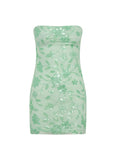 Moorey Beaded Mini Dress Sage